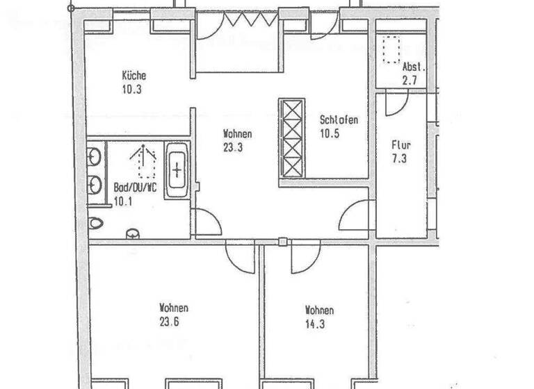 Wohnung zur Miete 1.050 € 3,5 Zimmer 108 m² 4. Geschoss Ludwigstraße 26 Traunstein 83278