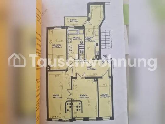 Wohnung zur Miete Tauschwohnung 1.299 € 4 Zimmer 120 m² 3. Geschoss Zentrum-Nord Leipzig 04105