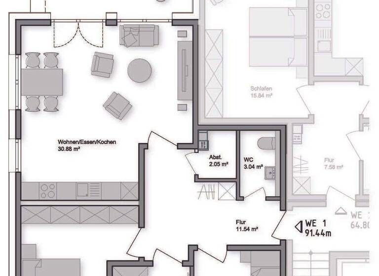 Terrassenwohnung zum Kauf provisionsfrei 438.000 € 3 Zimmer 91,4 m² EG Dreeker Weg Jöllenbeck Bielefeld 33739