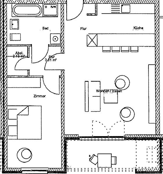 Wohnung zur Miete 965 € 2 Zimmer 75,9 m²<br/>Wohnfläche 3.<br/>Geschoss 01.01.2025<br/>Verfügbarkeit Rossittener Straße 11 a Bockenheim Frankfurt-Bockenheim 60487