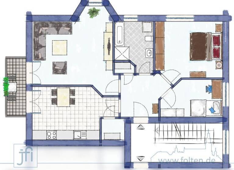 Wohnung zur Miete 650 € 3 Zimmer 77,9 m² Innenstadt Aurich 26603