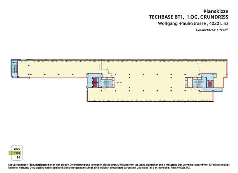 Bürogebäude zur Miete - Erstbezug 21.506 € 1.593 m² Bürofläche Wolfgang-Pauli-Str. 1 Waldegg Linz 4020
