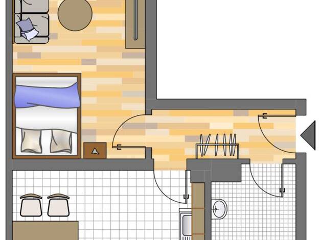 Wohnung zur Miete nur mit Wohnberechtigungsschein 200 € 1 Zimmer 39,6 m² 1. Geschoss frei ab 07.09.2026 Güntherstraße 100 Mitte Innenstadt-Ost 44143