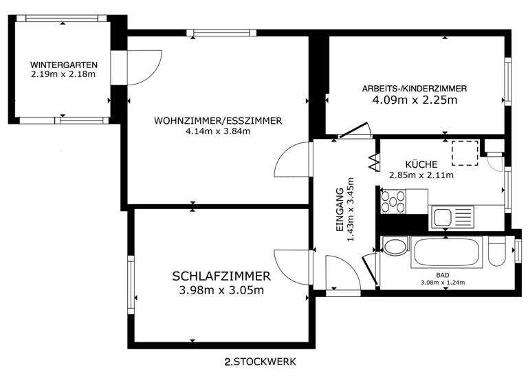 Wohnung zum Kauf 203.000 € 3 Zimmer 57 m² 2. Geschoss Spandau Berlin 13583