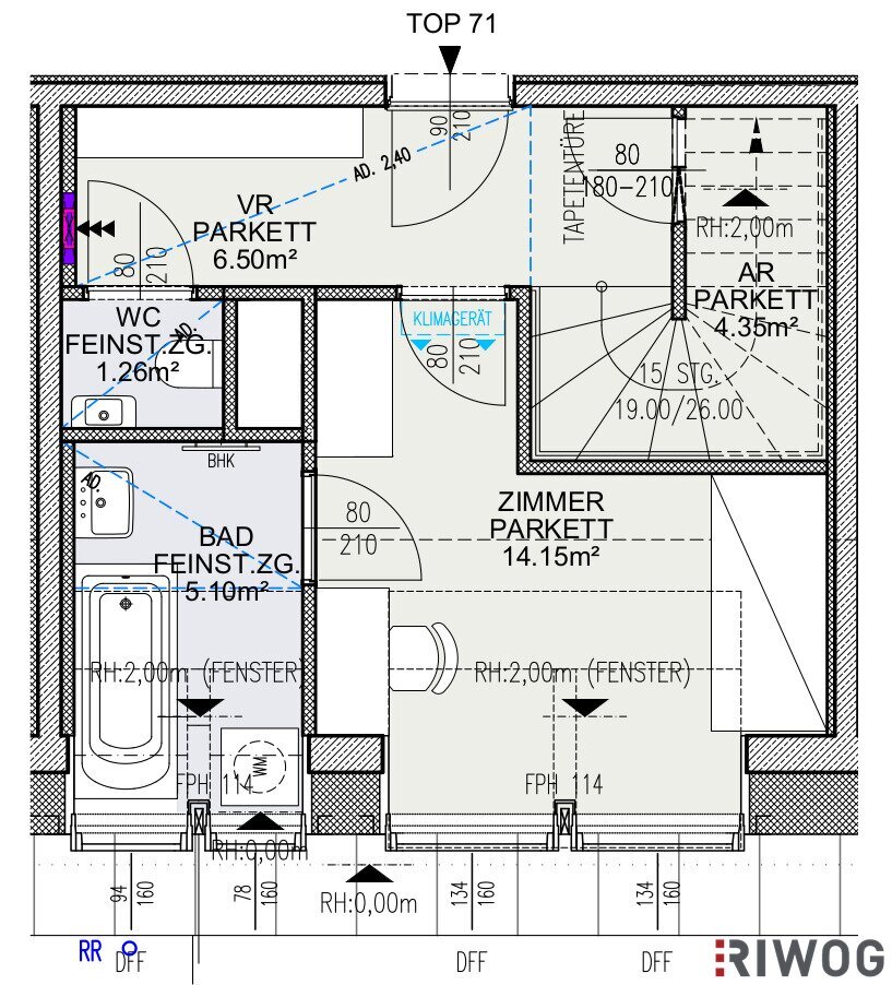 Wohnung zum Kauf 1.031.600 € 3 Zimmer 110,5 m²<br/>Wohnfläche 6.<br/>Geschoss Arndtstraße 50 Wien 1120