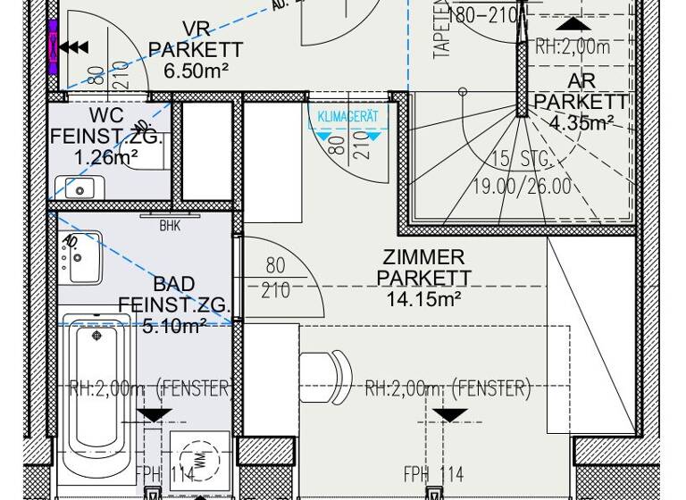 Wohnung zum Kauf - Erstbezug 849.000 € 3 Zimmer 110,5 m² 6. Geschoss Arndtstraße 50 Wien 1120