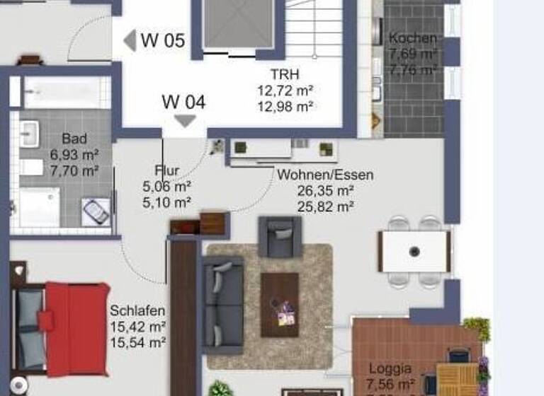 Wohnung zur Miete 850 € 2 Zimmer 71 m²<br/>Wohnfläche 1.<br/>Geschoss ab sofort<br/>Verfügbarkeit Deggendorf Deggendorf 94469