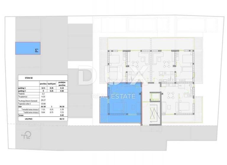 Wohnung zum Kauf 2 Zimmer 48 m² 1. Geschoss Nin