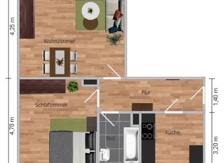 Wohnung zur Miete 420 € 2 Zimmer 57,3 m²<br/>Wohnfläche EG<br/>Geschoss Grazer Straße 7 Spremberg Spremberg 03130