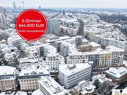 Wohnung zum Kauf - Erstbezug 644.900 € 3 Zimmer 75,9 m² EG Neustadt-Nord Köln 50668
