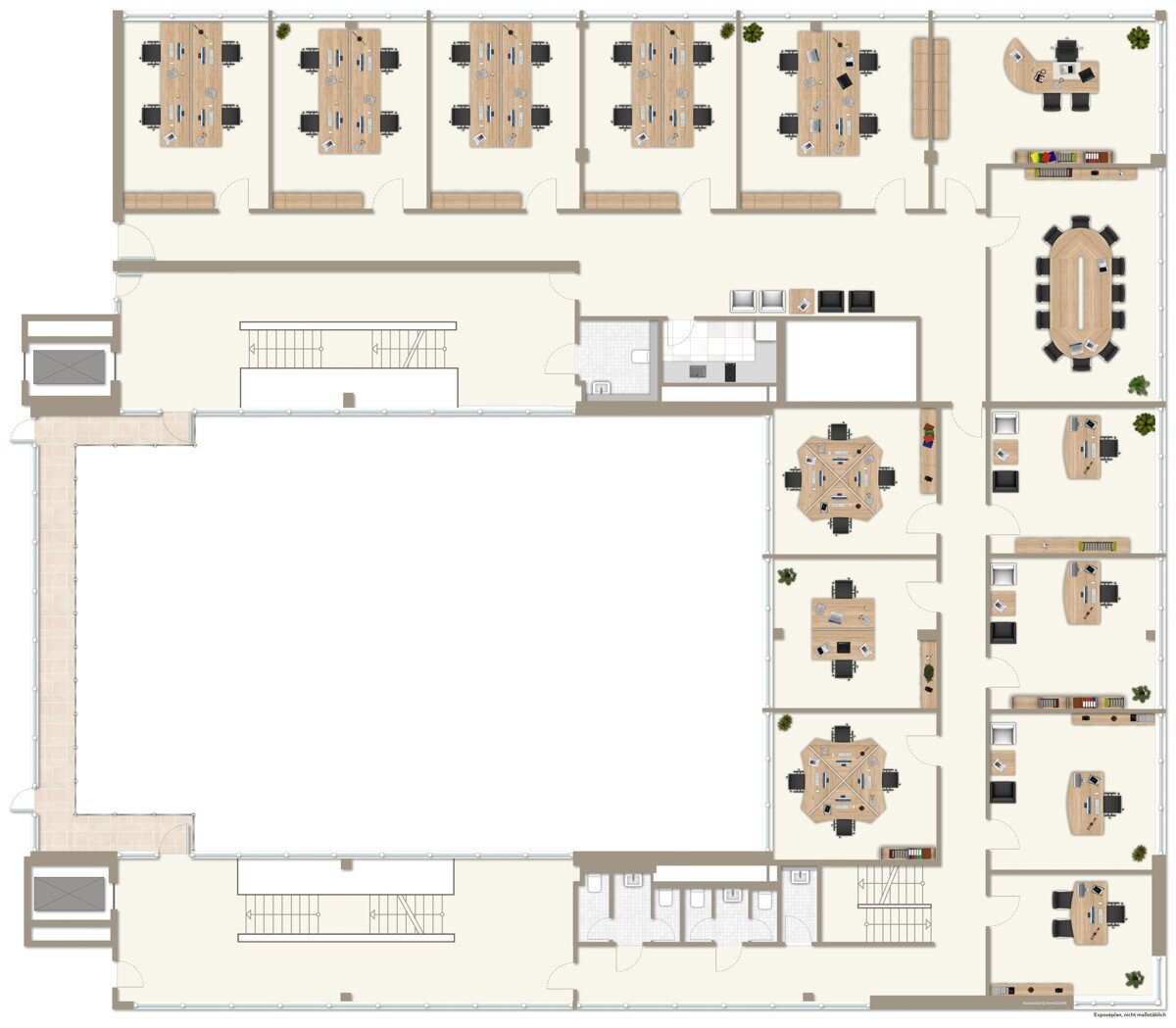 Bürofläche zur Miete 13,80 € 14 Zimmer 607 m²<br/>Bürofläche Unterwiehre - Nord Freiburg 79100