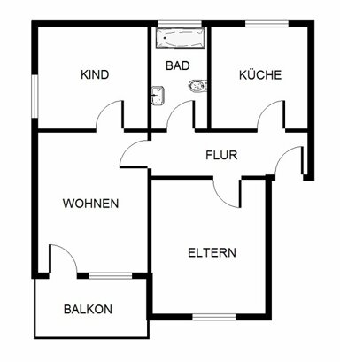 Wohnung zur Miete 525 € 3 Zimmer 58,5 m² 1. Geschoss frei ab 01.02.2025 Spenhofweg 8 Obereving Dortmund 44339