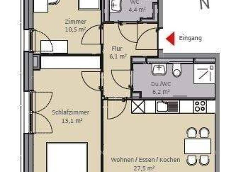 Wohnung zur Miete - Erstbezug 1.190 € 3 Zimmer 70,9 m² frei ab sofort Kornblumenweg 11 Niendorf/Ostsee Timmendorfer Strand 23669