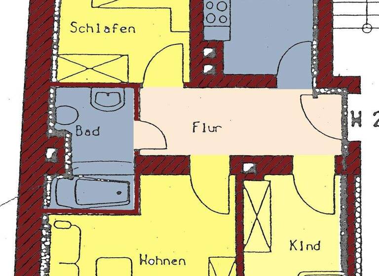 Wohnung zur Miete 270 € 3 Zimmer 54 m² Neundorfer Straße 95 Westend Plauen 08523