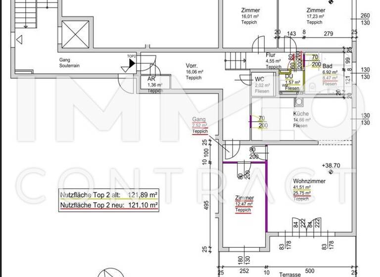 Wohnung zum Kauf 1.119.000 € 4 Zimmer 121,1 m²<br/>Wohnfläche EG<br/>Geschoss Wien 1190