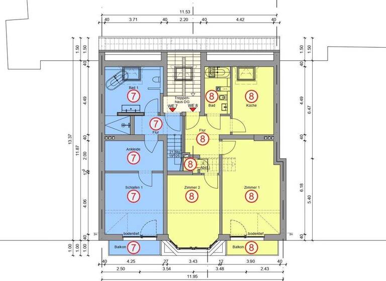 Penthouse zum Kauf 689.000 € 4,5 Zimmer 106,5 m² 3. Geschoss Pempelfort Düsseldorf 40477