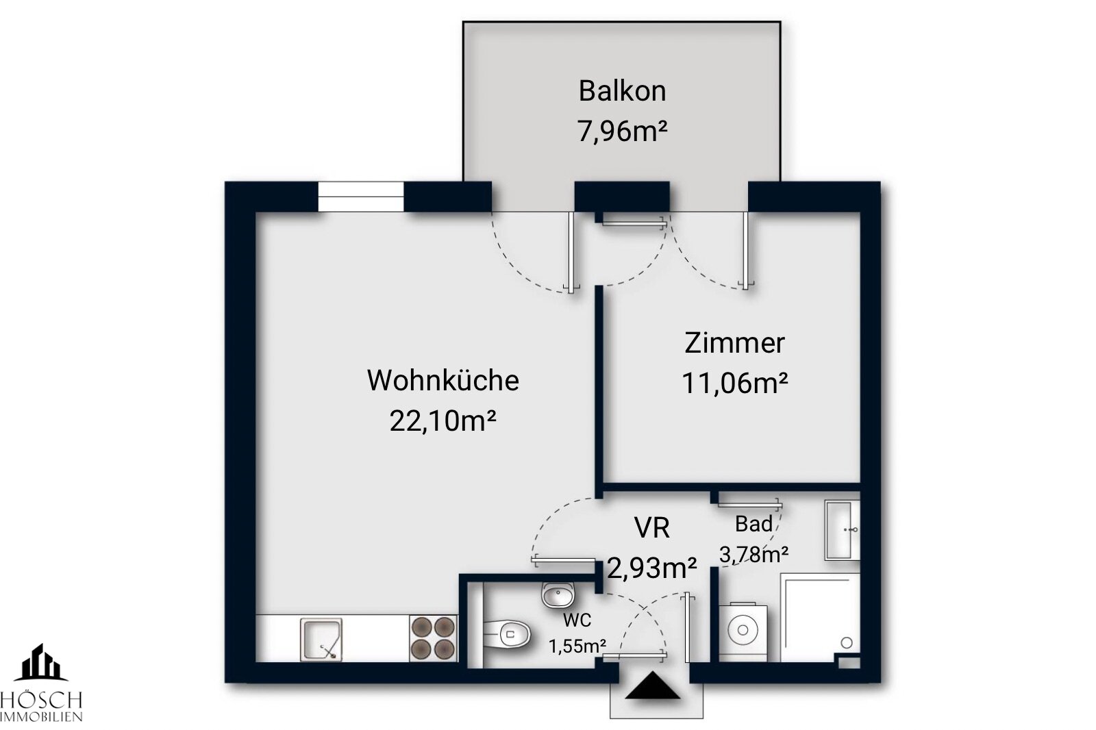 Wohnung zum Kauf 225.000 € 2 Zimmer 41,4 m²<br/>Wohnfläche 2.<br/>Geschoss Wien 1210