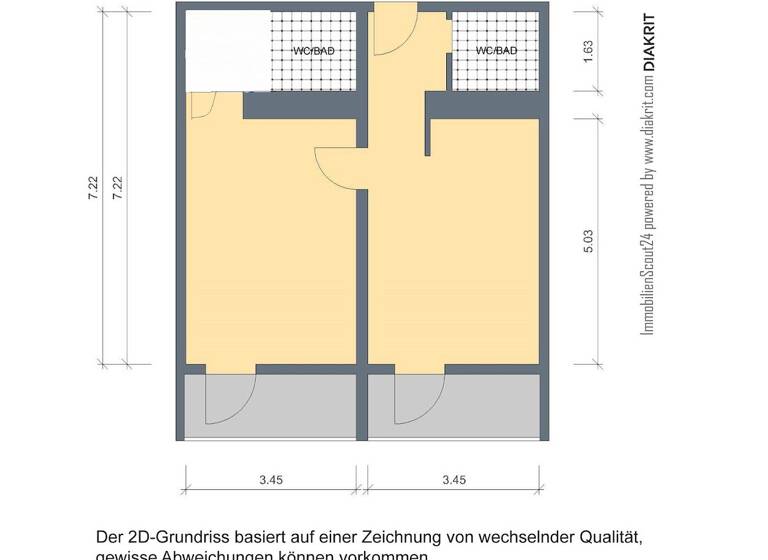 Wohnung zur Miete 335 € 2 Zimmer 51,5 m² 3. Geschoss Singerstraße 112A Herrenberg Erfurt 99099