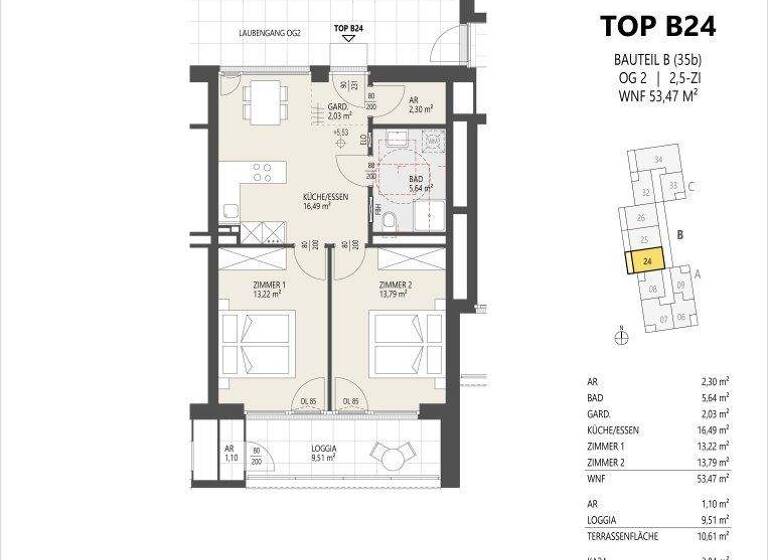 Wohnung zum Kauf - Erstbezug 490.000 € 3 Zimmer 53,5 m² Schützenstraße 35 Arzl Innsbruck 6020