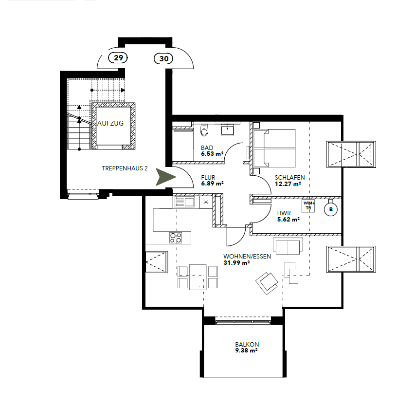 Penthouse zum Kauf provisionsfrei 535.000 € 2 Zimmer 68 m²<br/>Wohnfläche Schwachhausen Bremen 28209