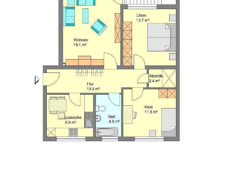 Wohnung zur Miete 809 € 3 Zimmer 74 m² 1. Geschoss frei ab 01.04.2026 Strotheide 71 Innenstadt Gütersloh 33330
