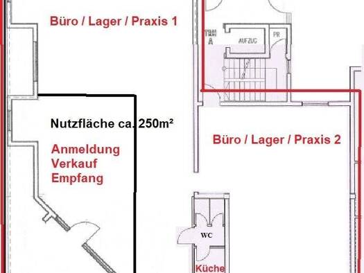 Büro zur Miete provisionsfrei 7 € 230 m² Bürofläche Reichelstraße 4 Kulmbach Kulmbach 95326