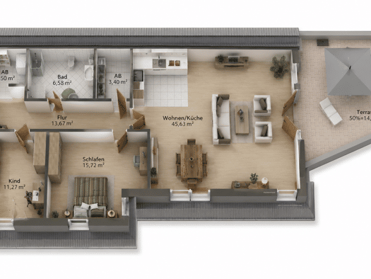 Penthouse zum Kauf 429.000 € 3 Zimmer 113 m² Geschoss 3/3 frei ab 01.01.2027 Untere Hauptstraße 12 Lustadt 67363