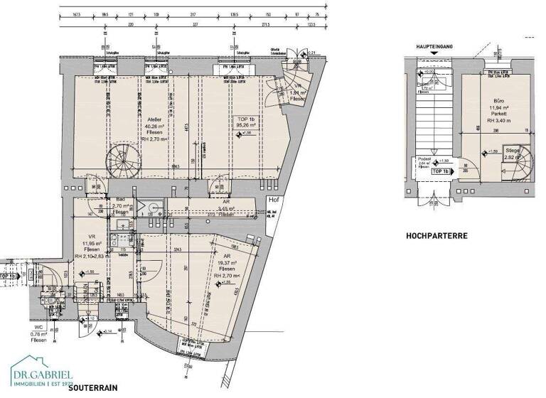 Ladenfläche zur Miete 14,71 € 3 Zimmer Wien,Hietzing 1130