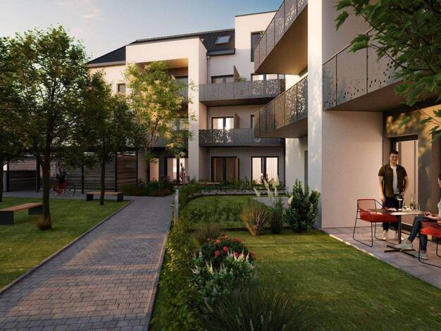 Wohnung zum Kauf - Neubau provisionsfrei als Kapitalanlage geeignet 299.500 € 2 Zimmer 41 m² Friedrich-Ebert-Straße 16 Eigenes Heim Fürth 90766