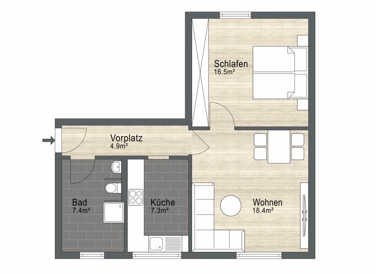 WG-Zimmer zum Kauf 289.999 € 2 Zimmer 55 m² 3. Geschoss Salzburg 5020
