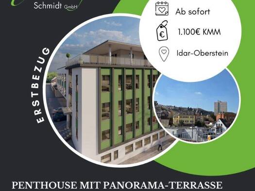 Penthouse zur Miete 1.100 € 3 Zimmer 89 m² 4. Geschoss Idar-Oberstein 55743