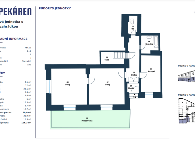 Wohnung zum Kauf 351.280 € 2 Zimmer 90 m² EG Prag 10200