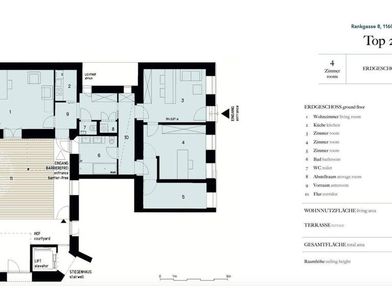 Wohnung zum Kauf 370.000 € 4 Zimmer 97,8 m² EG Wien 1160