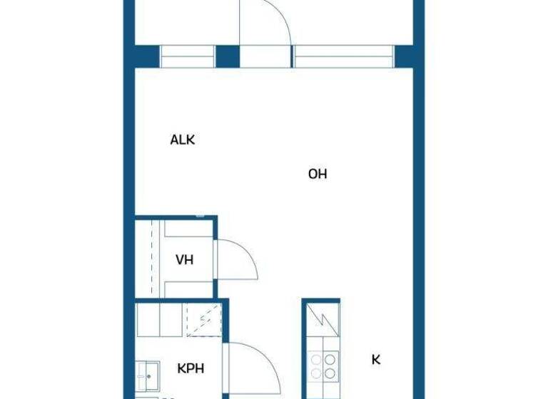 Reihenmittelhaus zum Kauf 132.000 € 1 Zimmer 34 m² 2.300 m² Grundstück Federleynkatu 14 Tampere 33400