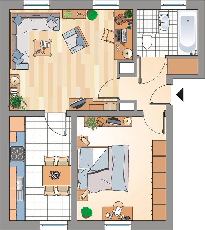 Wohnung zur Miete 329 € 3 Zimmer 47 m²<br/>Wohnfläche 1.<br/>Geschoss 28.02.2025<br/>Verfügbarkeit Lengericher Straße 5 Resser Mark Gelsenkirchen 45892