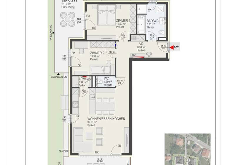 Wohnung zum Kauf 733.750 € 3 Zimmer 90,2 m² Innere Stadt Klagenfurt am Wörthersee 9020