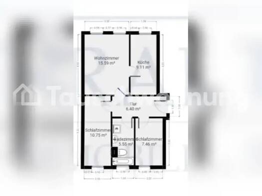 Wohnung zur Miete Tauschwohnung 520 € 3 Zimmer 60 m² 2. Geschoss Volkmarsdorf Leipzig 04315