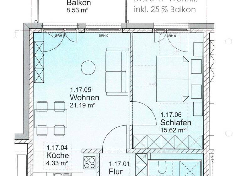 Wohnung zur Miete 915 € 2 Zimmer 64 m² 1. Geschoss Veronastraße 3 Bingen Bingen am Rhein 55411