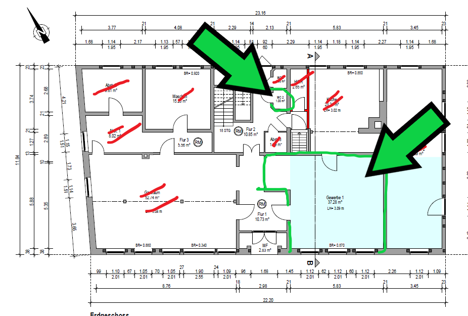 Bürogebäude zur Miete 115 € 1 Zimmer 38 m²<br/>Bürofläche Gartow Gartow 29471