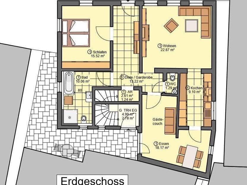 Wohnung zur Miete 890 € 3 Zimmer 93,9 m²<br/>Wohnfläche ab sofort<br/>Verfügbarkeit Schulgasse 3 Stadtmitte Schwabach 91126