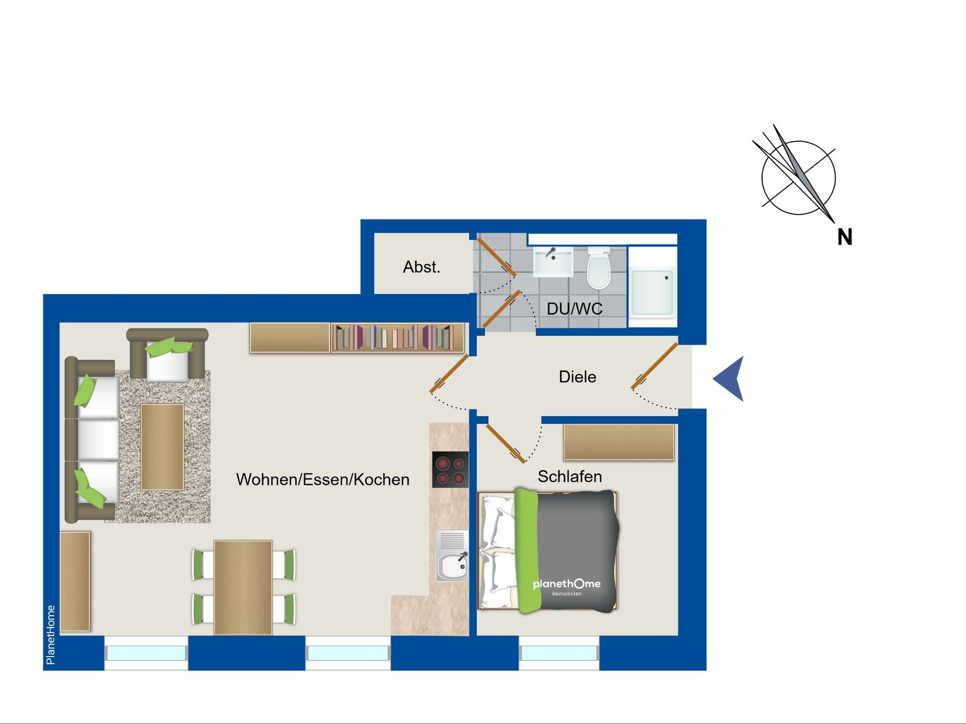 Wohnung zum Kauf 215.000 € 2 Zimmer 52 m²<br/>Wohnfläche Ossendorf Köln 50827