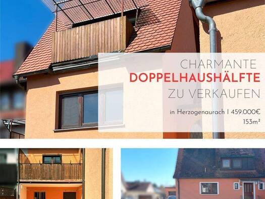 Doppelhaushälfte zum Kauf 459.000 € 8 Zimmer 153 m² 513 m² Grundstück frei ab sofort Herzogenaurach 91074