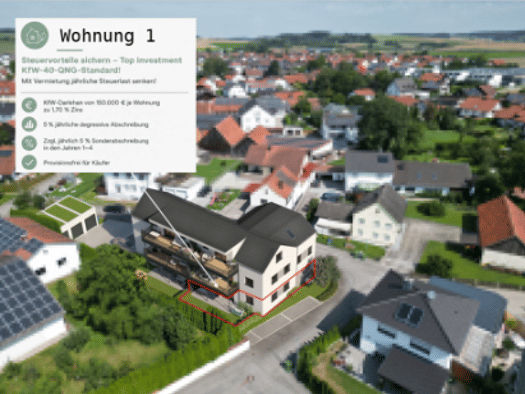 Wohnung zum Kauf - Erstbezug provisionsfrei 449.000 € 2 Zimmer 73,5 m² Essenbach 84051