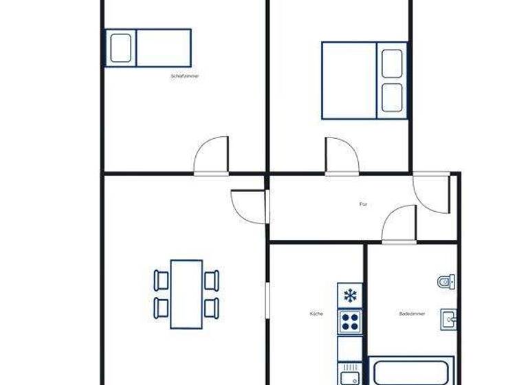 Wohnung zur Miete 463 € 3 Zimmer 58,4 m² 2. Geschoss frei ab 11.04.2026 Maybachstr. 17 Rothenditmold Kassel 34127