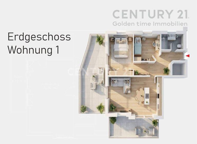 Wohnung zum Kauf 538.704 € 3 Zimmer 104,4 m² 1. Geschoss Trostberg 83308