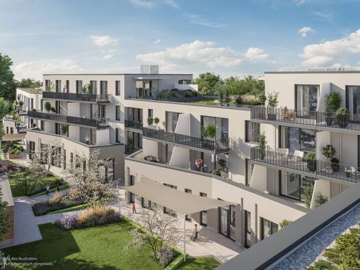 Terrassenwohnung zum Kauf - Neubau provisionsfrei 785.000 € 3 Zimmer 81,8 m² 2. Geschoss Lilli-Kurowski-Straße 1 Feldmoching-Hasenbergl München 80995