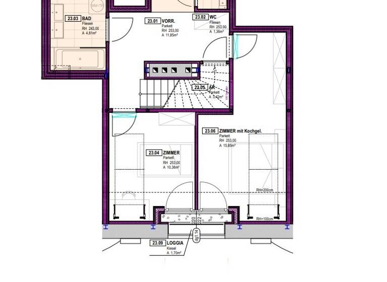 Wohnung zur Miete - Erstbezug 1.992 € 3 Zimmer Wien 1090
