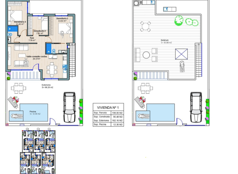 Einfamilienhaus zum Kauf - Erstbezug 249.900 € 3 Zimmer 75 m² 162 m² Grundstück TORRE PACHECO 30700