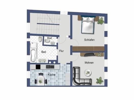 Wohnung zur Miete 600 € 2 Zimmer 60 m² Geschoss 2/3 frei ab 01.12.2026 Meyerstraße 1 Nordvorstadt Weimar 99423