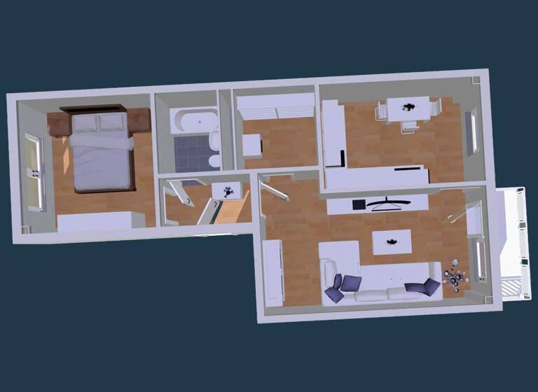 Wohnung zur Miete 330 € 2 Zimmer 55 m² 3. Geschoss Albert-Funk-Straße 104 Eckersbach Zwickau 08066